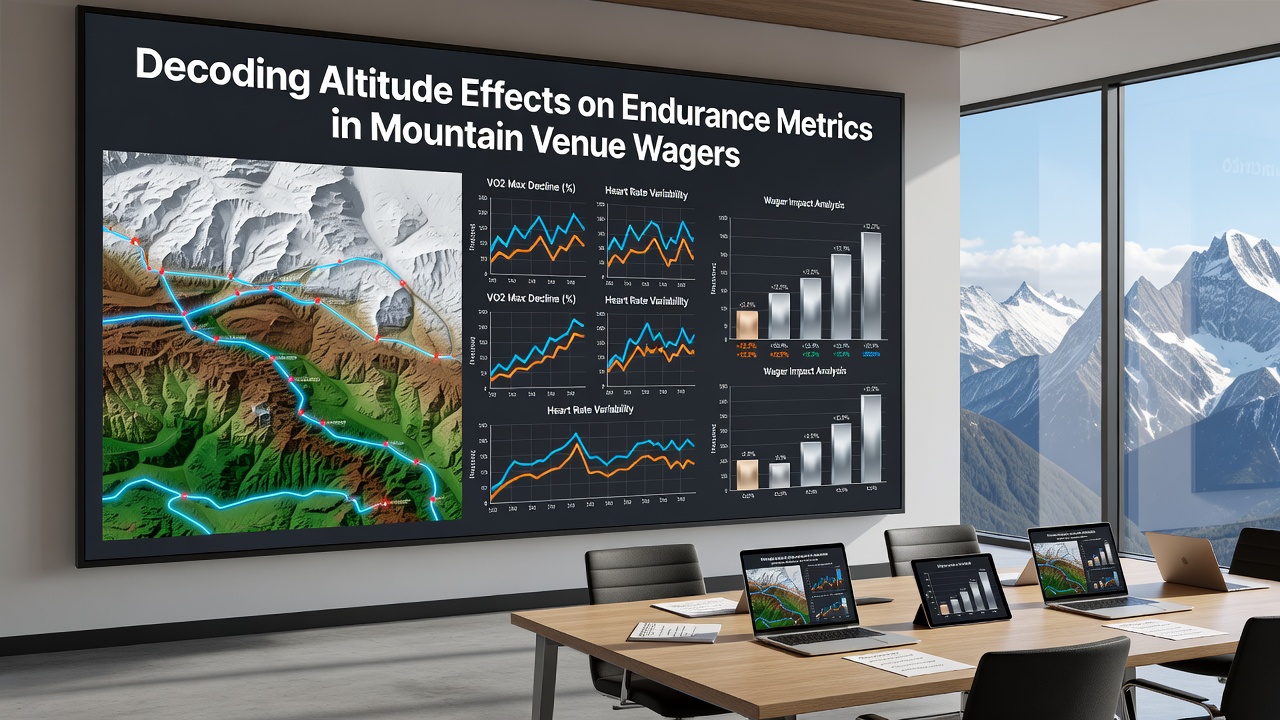 Data visualization of endurance performance metrics comparing sea level and high altitude conditions in mountain sports